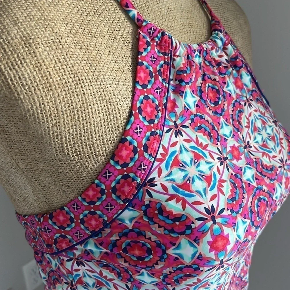 LAUNDRY BY SHELLI SEGAL Tankini Swim Top Size Small NWT